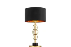 Lampada da tavolo comodino AZZARIA Nero Ottone