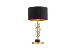 Lampada da tavolo comodino AZZARIA Nero Ottone