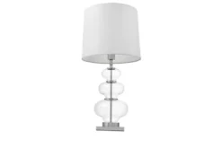 Lampada da tavolo comodino BRISTON Bianco