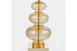 Lampada da tavolo comodino BRISTON Nero Oro