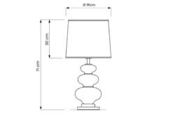 Lampada da tavolo comodino BRISTON Nero Oro