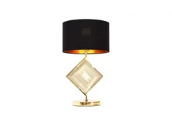 Lampada da tavolo comodino glamour BENARDI Nero-Oro