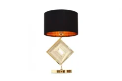 Lampada da tavolo comodino glamour BENARDI Nero-Oro