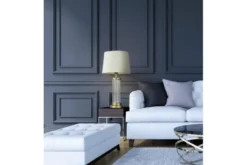 Lampada da tavolo comodino glamour BOTTE Bianco Ottone
