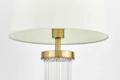 Lampada da tavolo comodino glamour BOTTE Bianco Ottone