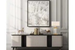 Lampada da tavolo comodino glamour DAVOS Bianco Ottone