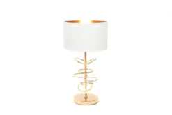 Lampada da tavolo comodino glamour MILARI Bianco-Oro
