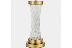 Lampada da tavolo comodino glamour VILLANOVA Bianco Ottone
