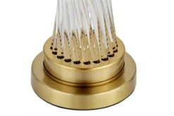 Lampada da tavolo comodino glamour VILLANOVA Bianco Ottone