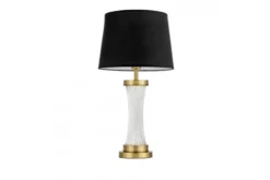 Lampada da tavolo comodino glamour VILLANOVA Nero Ottone