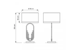 Lampada da tavolo comodino glamour ZANETTI Bianco Ottone