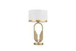 Lampada da tavolo comodino glamour ZANETTI Bianco Ottone