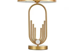 Lampada da tavolo comodino glamour ZANETTI Bianco Ottone