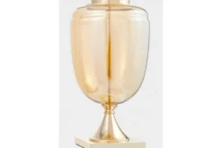Lampada da tavolo comodino OLIMPIA Bianco Oro