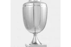 Lampada da tavolo comodino OLIMPIA Nero Argento