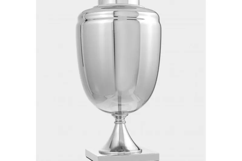 Lampada da tavolo comodino OLIMPIA Nero Argento