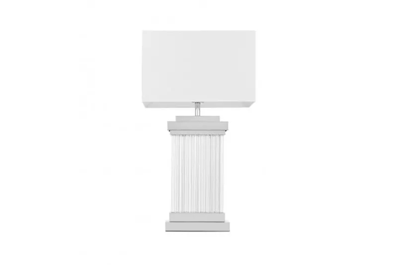 LAMPADA DA TAVOLO GLAMOUR BIANCO E CROMO DAVOS