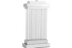 LAMPADA DA TAVOLO GLAMOUR BIANCO E CROMO DAVOS