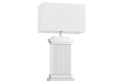 LAMPADA DA TAVOLO GLAMOUR BIANCO E CROMO DAVOS