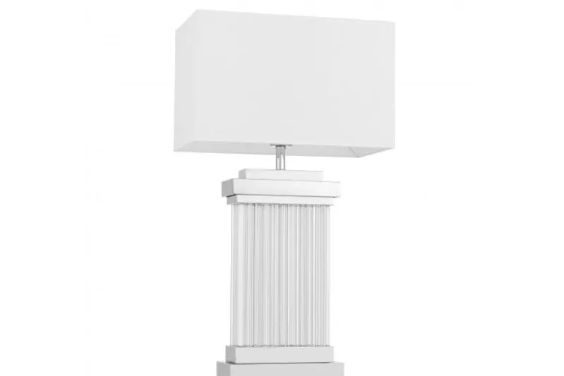 LAMPADA DA TAVOLO GLAMOUR BIANCO E CROMO DAVOS
