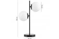LAMPADA DA TAVOLO MODERNA NERA TESO W2