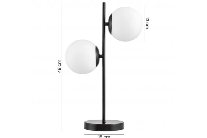 LAMPADA DA TAVOLO MODERNA NERA TESO W2