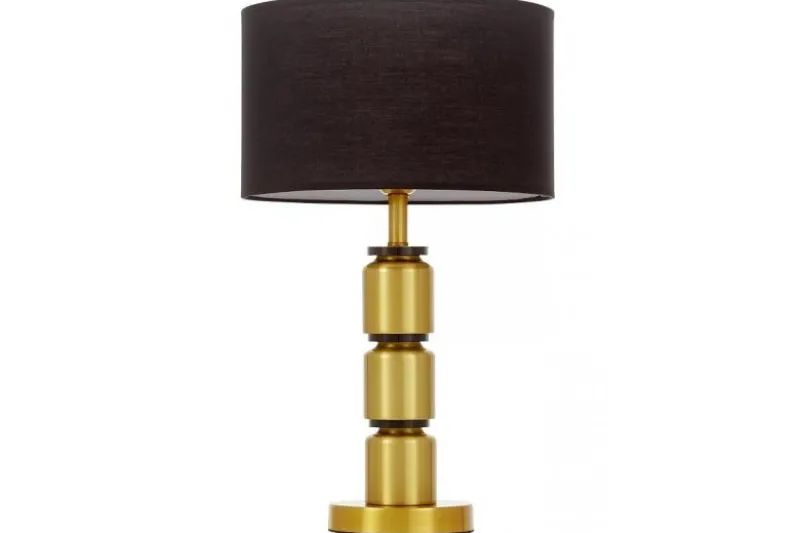 Lampada da tavolo nera e ottone moderna ELIOT