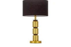 Lampada da tavolo nera e ottone moderna ELIOT