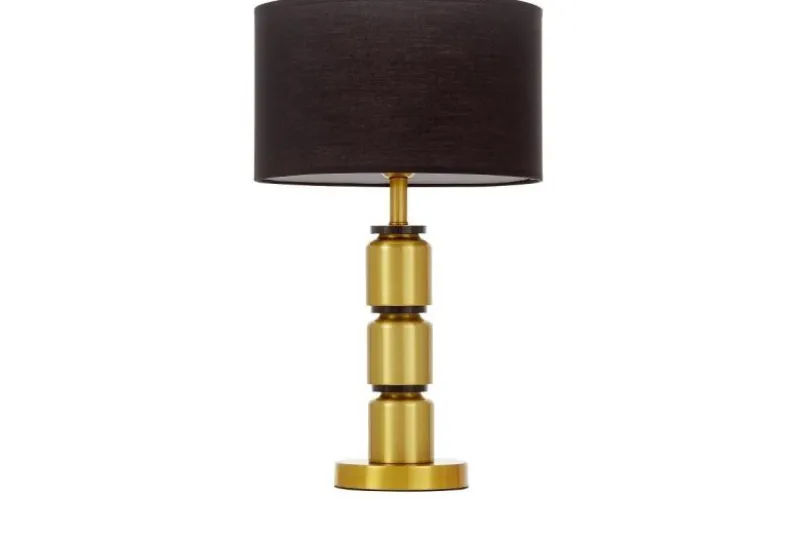 Lampada da tavolo nera e ottone moderna ELIOT