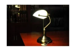 Lampada da tavolo serie Banchiere Ministeriale Bianco