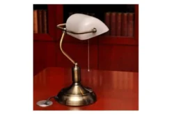 Lampada da tavolo serie Banchiere Ministeriale Bianco