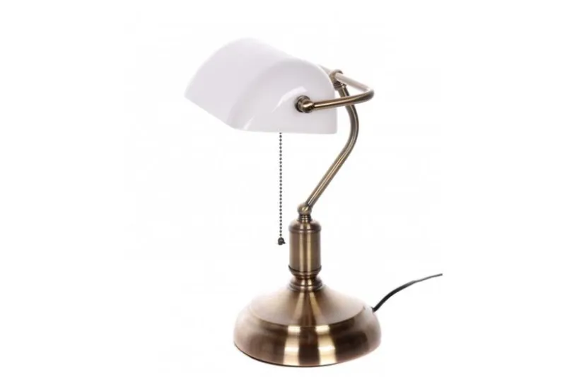 Lampada da tavolo serie Banchiere Ministeriale Bianco