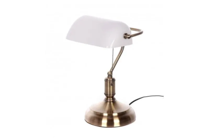 Lampada da tavolo serie Banchiere Ministeriale Bianco
