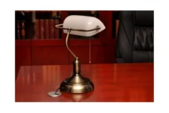 Lampada da tavolo serie Banchiere Ministeriale Bianco