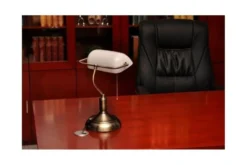 Lampada da tavolo serie Banchiere Ministeriale Bianco