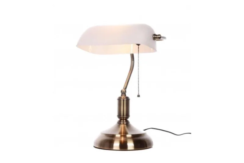 Lampada da tavolo serie Banchiere Ministeriale Bianco