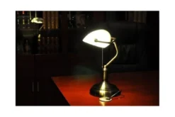 Lampada da tavolo serie Banchiere Ministeriale Bianco