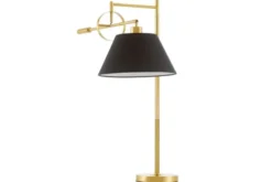 LAMPADA DA TAVOLO TURINA IN OTTONE E NERO