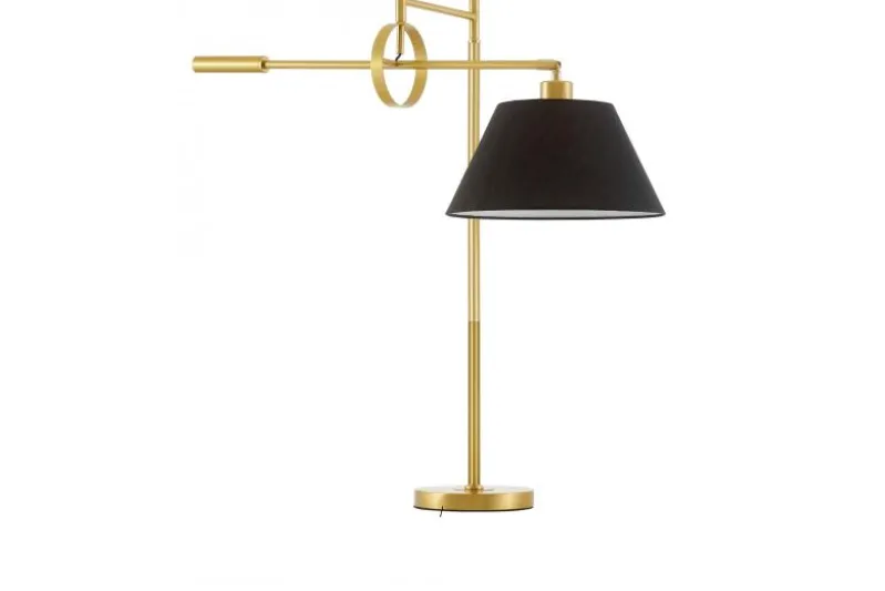 LAMPADA DA TAVOLO TURINA IN OTTONE E NERO