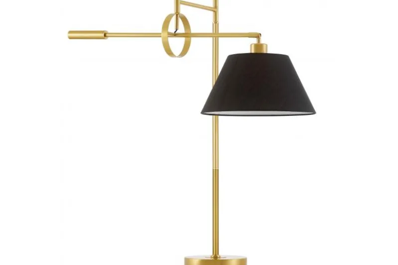 LAMPADA DA TAVOLO TURINA IN OTTONE E NERO