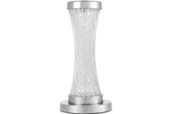 Lampada da tavolo VILLANOVA glamour bianco e cromo