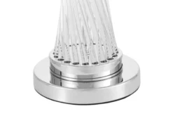 Lampada da tavolo VILLANOVA glamour bianco e cromo
