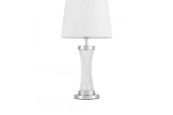 Lampada da tavolo VILLANOVA glamour bianco e cromo