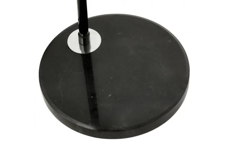 Lampada da terra ad arco nera e cromo Azurro C1