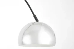 Lampada da terra ad arco nera e cromo Azurro C1
