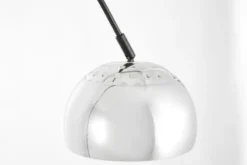Lampada da terra ad arco nera e cromo Azurro C1