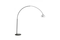 Lampada da terra ad arco nera e cromo Azurro C1