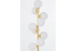 Lampada da terra con bocce bianche oro PETRICA W9