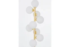 Lampada da terra con bocce bianche oro PETRICA W9