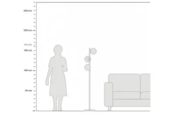 Lampada da terra con sfere vetro opaco FREDICA W3